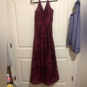 Maroon Formal Prom Dress